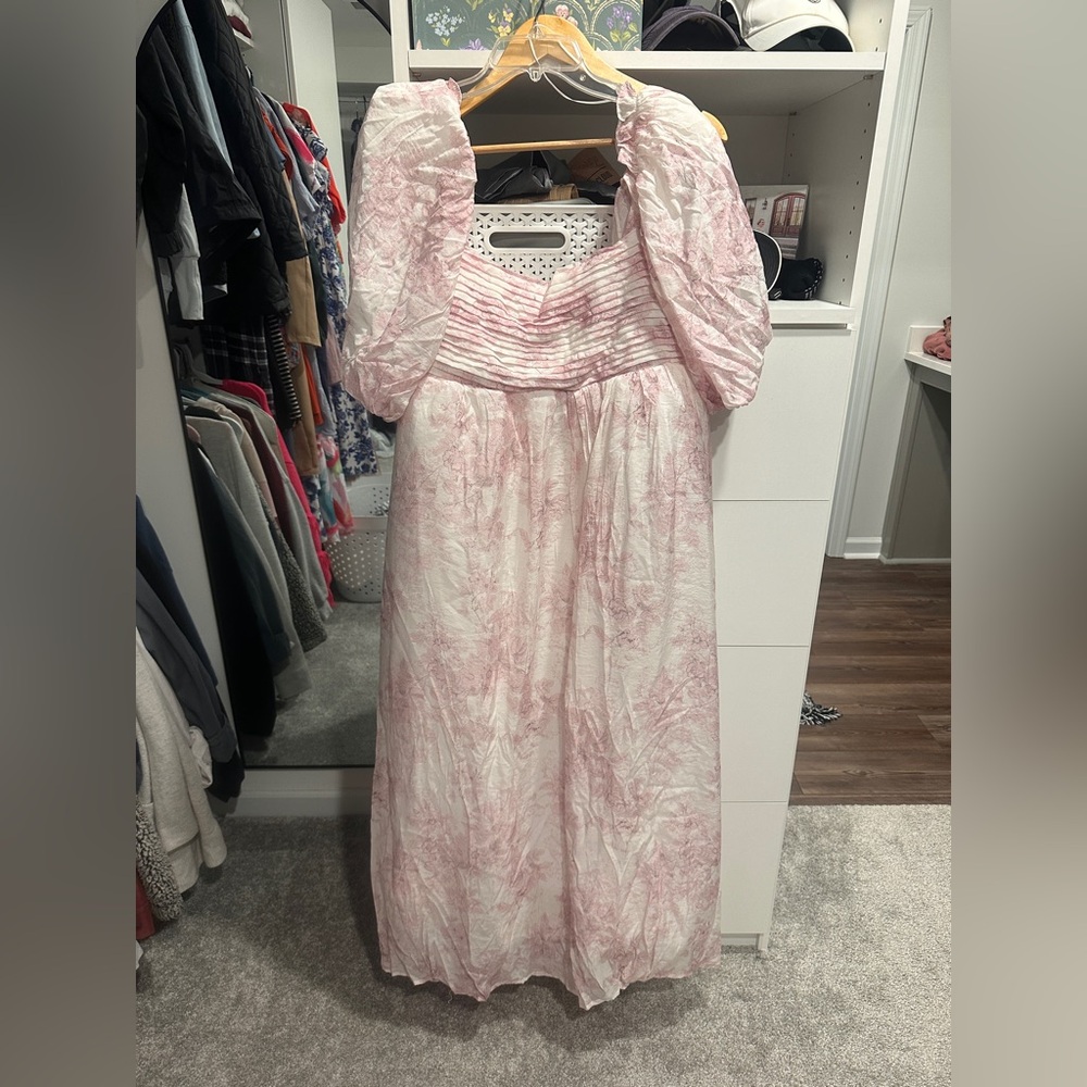 NEW XXL Worth Collective Pink Maternity Dress with open back bow